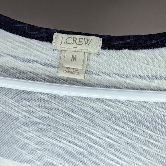 J. Crew Factory Striped Tank Dress Navy Blue White Size Medium - Picture 3 of 3